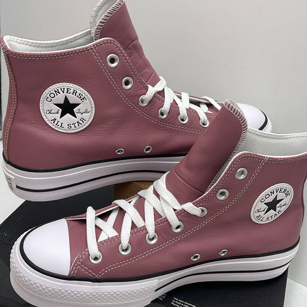 Converse WMNS CTAS LIFT HI
PINK AURA/WHITE/BLACK A07858C Platforms Sneakers - Picture 11 of 16